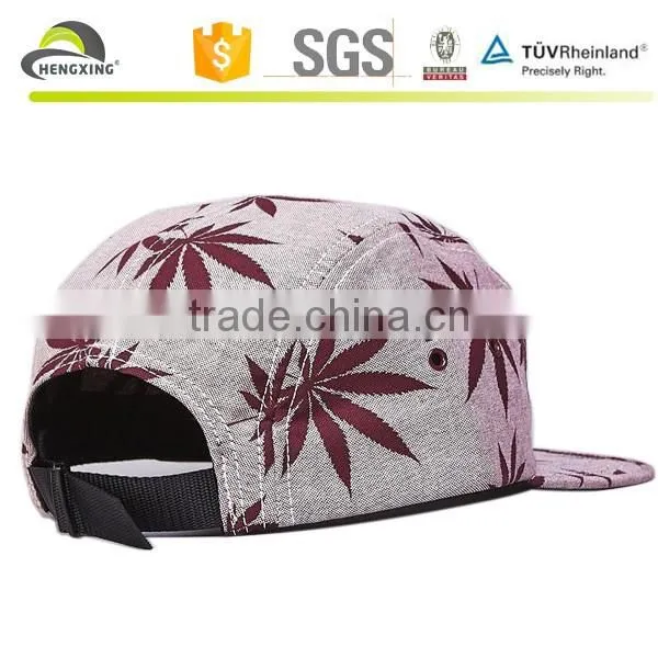 Print 5-Panel Hats Adjustable Buckle 5 Panel Caps photo-2