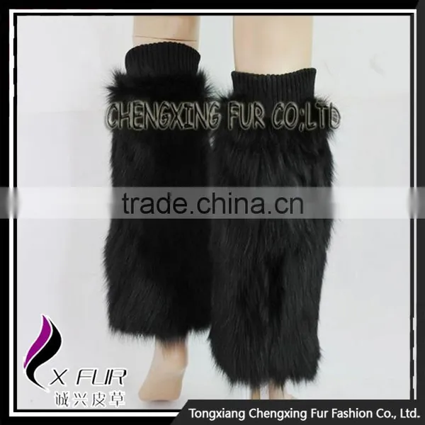 CX-A-17A Wholesale Women Winter Soft Boot Cuff Fox Fur Leg Warmers photo-5