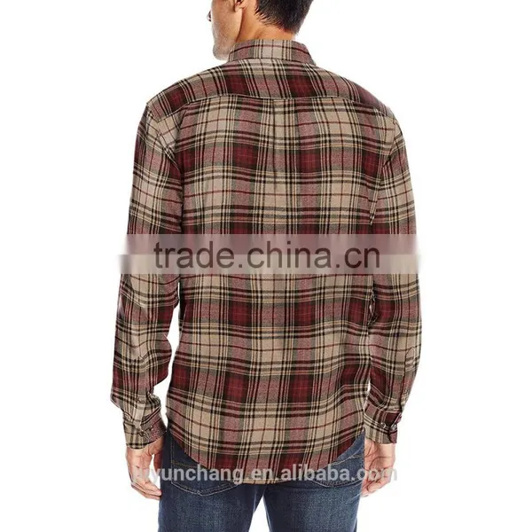 Men's Fashion Style Flannel Shirts Wholesale From OEM Garments Factory photo-6
