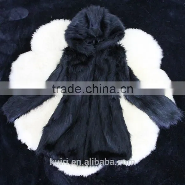 2016 New Fashion Faux Fox Fur Coat Women Winter Medium Long Short Luxury Fake Fur Coats Female Hooded Jacket Overcoat Mink Coat photo-4