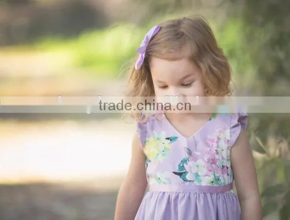 Wholesale Clothing Floral Sundress Baby Girl Party Dress Children Frocks Designs photo-4