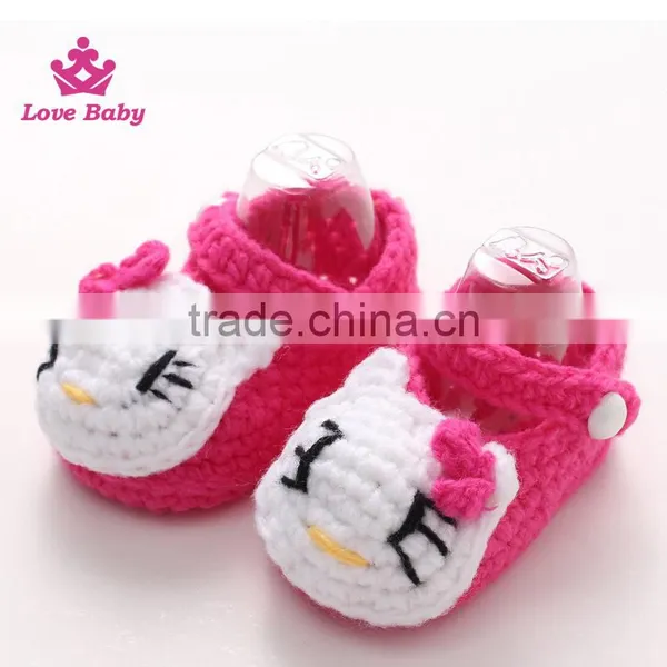 Latest Desigh Cute Baby Adult Hand Crochet Wool Shoes LBS20151223-20 photo-2