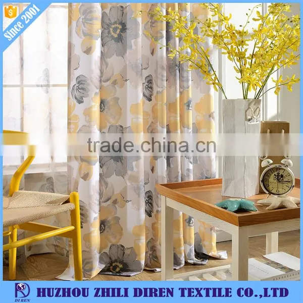 Cheap Floral Printed Oriental Curtains Fabric photo-4