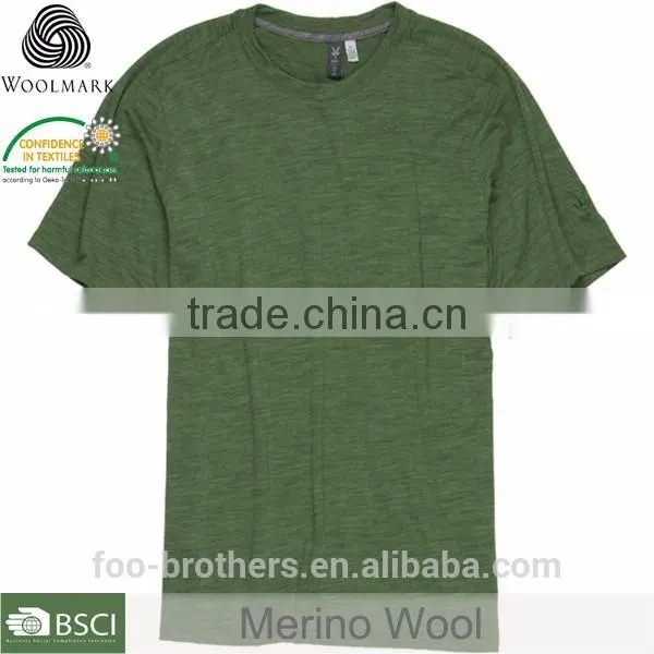 Merino Wool T-shirt Outdoor Casual Clothing Men's t Shirt photo-3