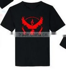 2016 Walson Hot TEAM MYSTIC. POKEMON GO. BLACK T-Shirt Top. vs Valor Instinct. Anime TShirt photo-3