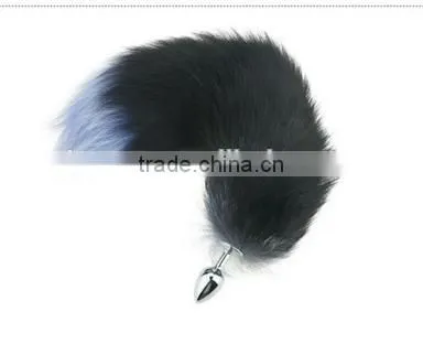 Factory Direct Sale Super Cool Silver Fox Tail Alternative Backyard Metal Anal Plug photo-3