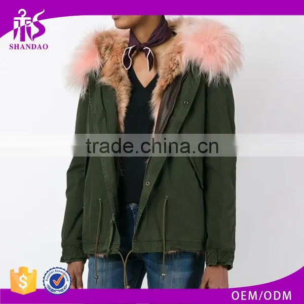 Shandao OEM New Fashion Slim Fit Custom Winter Long Sleeve Faux Fur Coat