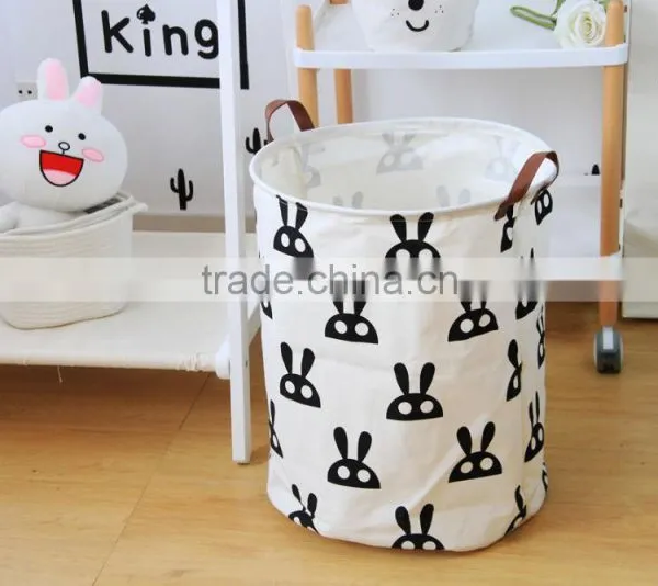Children Storage Bag Laundry Organizer Bag Leather Handles for Kids Dirty Clothes photo-3