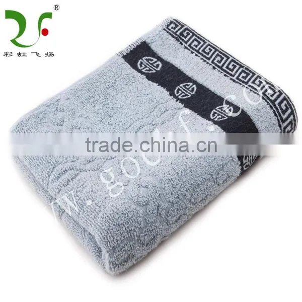 100% Cotton Jacquard Banded Embroidered Hand Towel photo-3