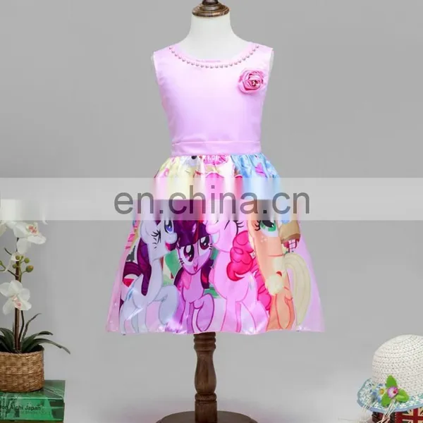 2016 Frozen Elsa Girl Party Dress , The New Children Dress Roses Frozen Elsa ANNA Dress Cartoon Pony BOLI Pony 27311 photo-6
