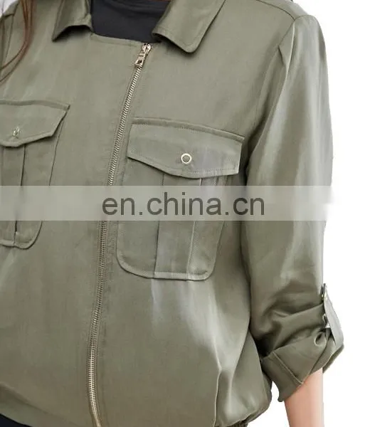 Factory OEM Lightweight Casual Women Fashion Jacket Wholesale photo-3