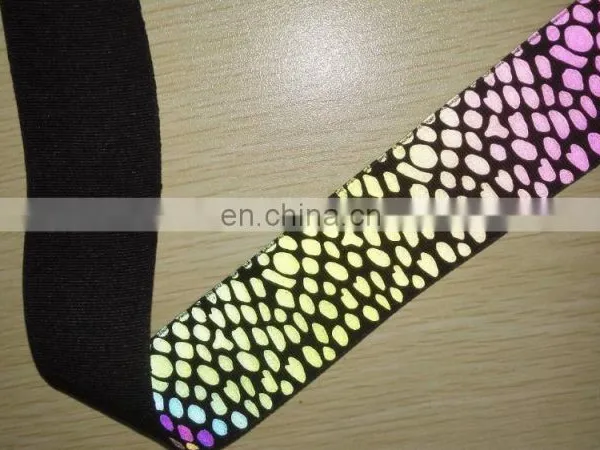 Fashion Rainbow Reflective Ribbon,Reflective Logo, High Lights Heat Transfer Rainbow Color in Safety Cloth photo-2