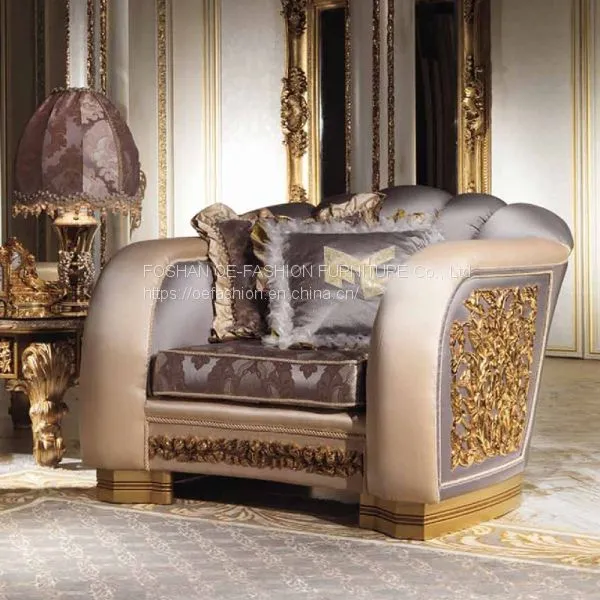 OE-FASHION Factory Hot Sales European Luxury Velvet Fabric Furniture Sofa