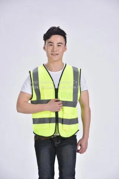 100% Polyester High Visibility Clothing 120g Fabric Reflective Tape Warning Vest Security Clothes for Wor photo-3