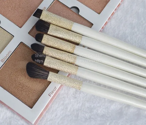 6pcs Bling Synthetic Eyeshadow Brush Makeup Brush Set for Beginner Smooth Cosmetic Set photo-2