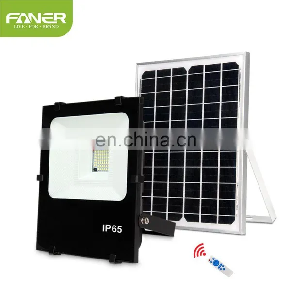 Faner Lighting 2020 New Design SMD Outdoor Waterproof 100w Ip65 Outdoor Solar Led Flood Light Price Mono Solar Panel photo-5