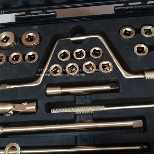 Non Sparking Hand Tools Aluminum Bronze Alloy 1/2 Inch Driver Socket Set photo-3