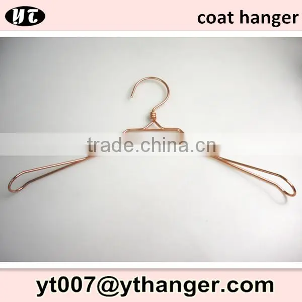 Rose Gold Copper Double Metal Coat Hanger for Boutique Display photo-3