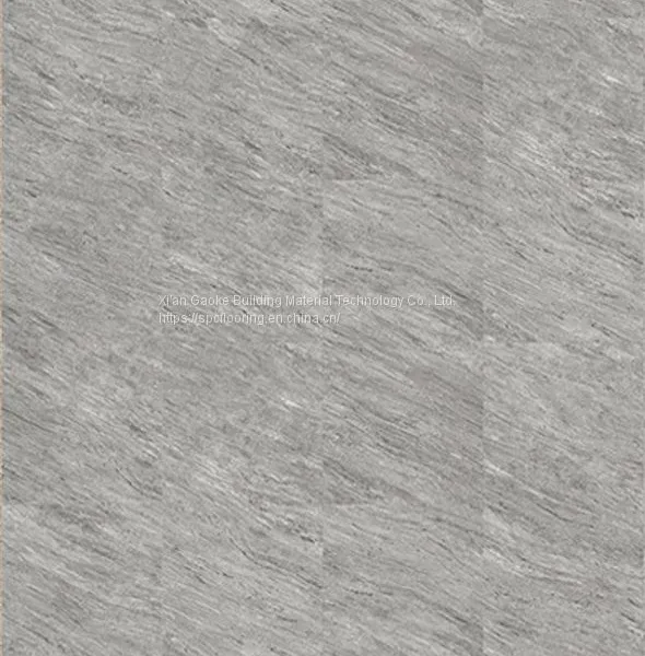 GKBM Greenpy MJ-S6013 Home Deco Fireproof Click Smoky Gray Stone Composite SPC Flooring photo-2
