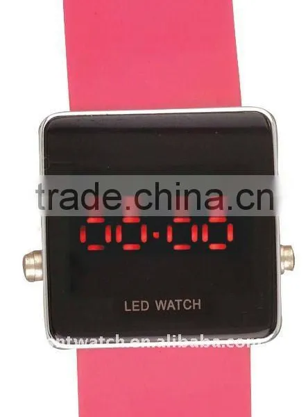 LED digital silicone watch