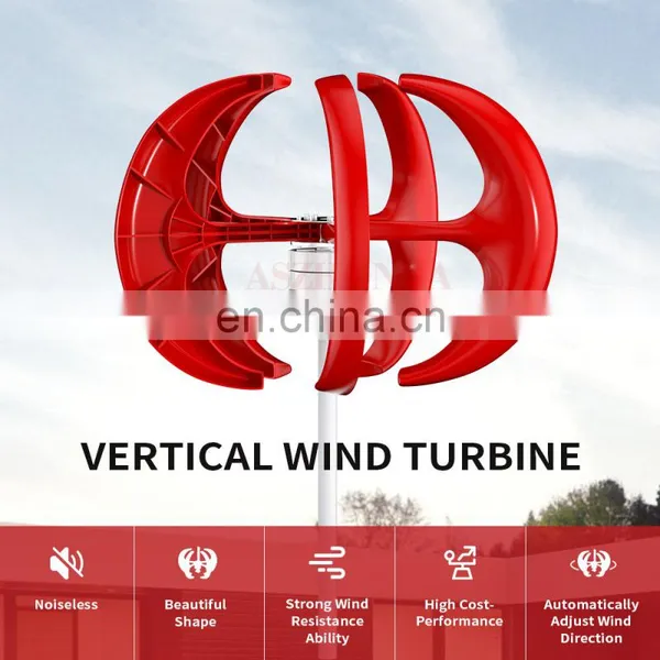 100W/200W/300W/400W Light Wind Mill 12V/24V Horizontal Shaft Wind Turbine 5 Blades Wind Turbine Generator For Home Farm photo-3