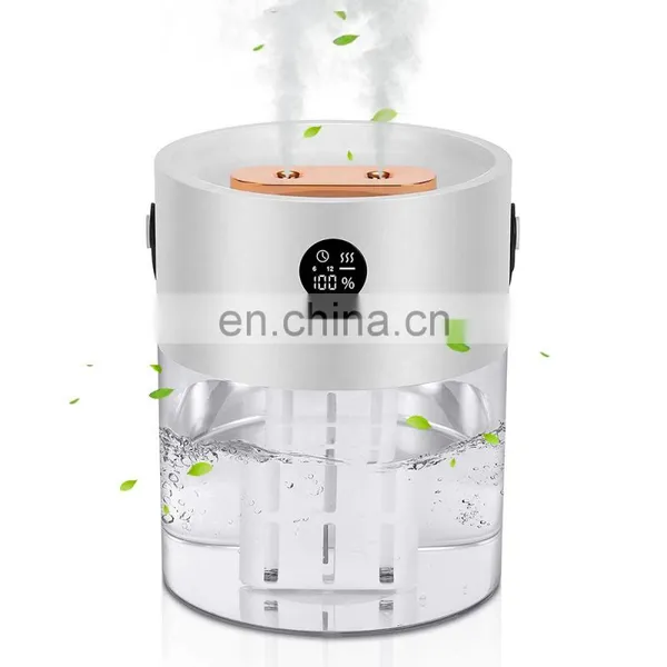 2022 Best Selling Wireless Mini Humidifier 2L Double Spray Nozzle Cool Mist Portable Rechargeable Ultrasonic Humidifiers
