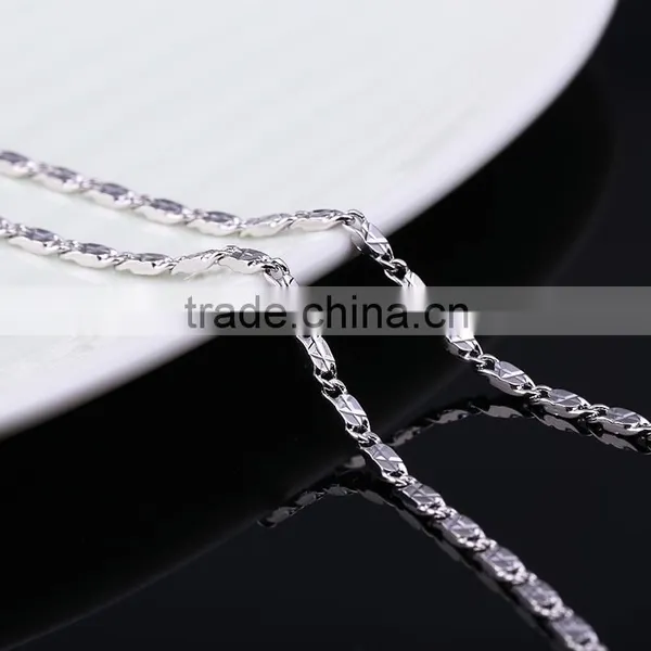 2015 Funky Chains Rhodium Plated Brass Diamond Cut Chain Necklace Jewellery photo-3
