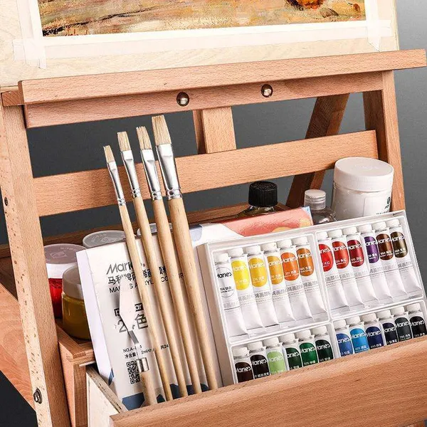 150 CM Wooden Easel Stand Floor Table Studio Art Easel Wood For Artists photo-5