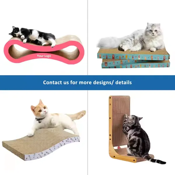 MEOW LOVE Cat Scraper Board Side Cat Scraper Pad After Cat Scraper Design Triangle photo-5