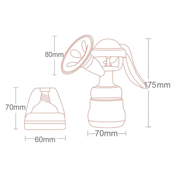 Breast Pump Manual Suction Large Silica Gel Breast Milk Baby Feeding photo-3