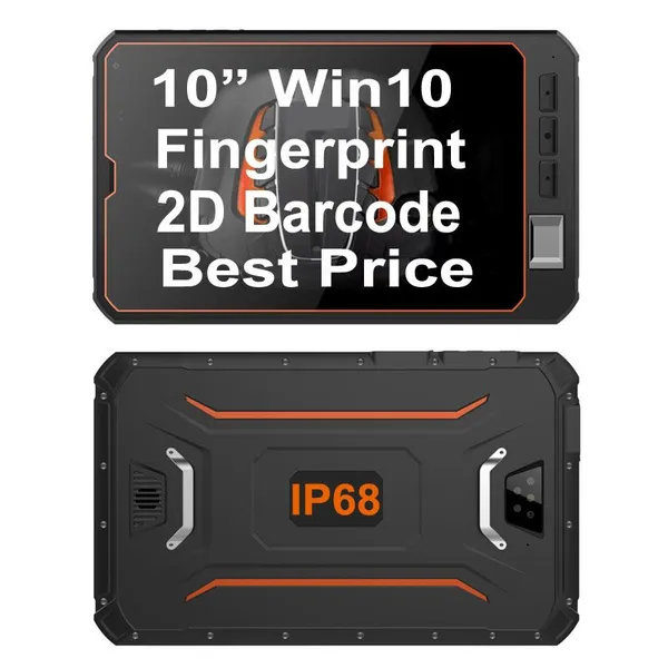HR1062W Cheapest Factory Intel 10 Inch FHD Win 10 Home 10000mAh 4GB+64GB 4G IP68 Rugged Tablet With NFC, Fingerprint and 2D Barcode photo-2