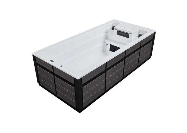 5.5m Wholesale Home Swimming Pool Fiberglass Swimming Pool Garden Therapy Swimming Pool Hot Tub Combo photo-2