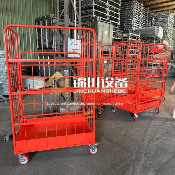 Jinchuan Non-standard Steel Logistics Trolley, Flexibly Movable, Stable in Load-bearing, Stackable and Foldable photo-2