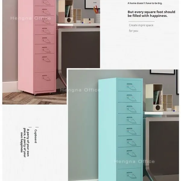 Kitchen Moisture-Proof Rolling Drawer Metal Storage Cabinet | With 4 Drawers in Customizable Colors | for Coffee Capsules