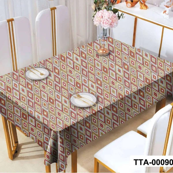 Classic Boho Persian Geometry PVC Tablecloth, Waterproof, Wear-resistant, Great for Daily Dining and Unique Interior Decoration photo-2