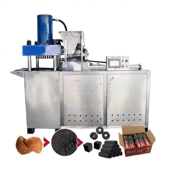 Máquina de fabricación de briquetas de carbón vegetal de cáscara de coco ecológicas, Máquina de prensado de carbón vegetal, Línea de producción de carbón vegetal para barbacoa