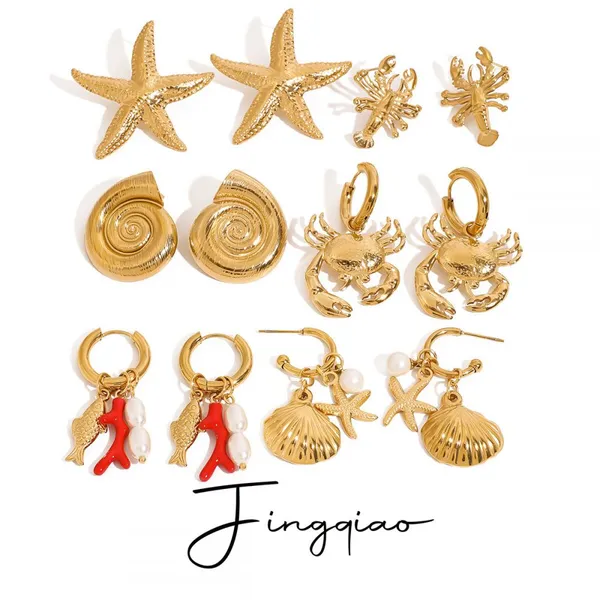 Fashion Water Drop Design Stainless Steel Vacuum Earrings for Women Wholesale photo-2