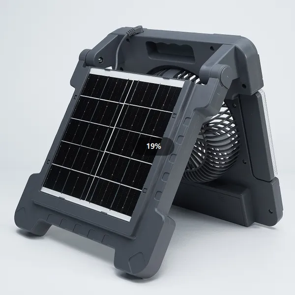 New Design Solar Flood Light Outdoor Camping Portable Lighting IP65 With Fan Rechargeable Garden Lights Outdoor photo-5