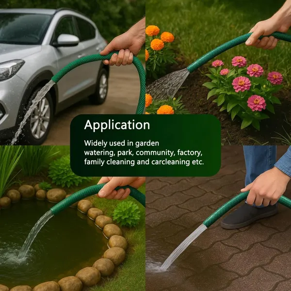 Hot Sale 1/2 Inch Kink-Twist-Free Non-Expanding Lightweight High Pressure PVC Garden Hose photo-3