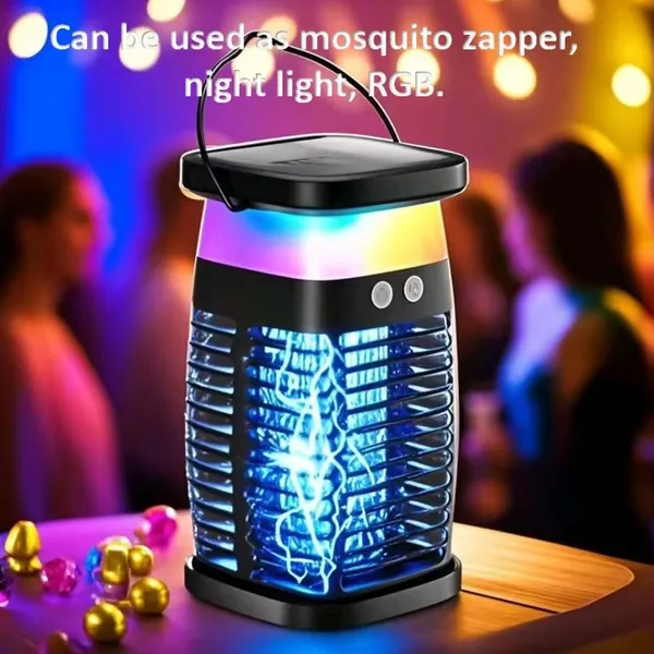 New Design Portable Rechargeable Electric Mosquito Zapper Light Mosquito Repeller photo-3