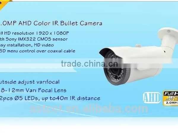 Low Price 2.0 MP 2.8-12mm 1080P Bullet Camera IR Outside Adjust Lens Camera photo-5