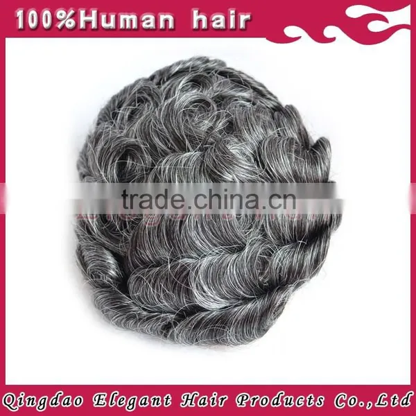 China Best Sale Brazillian Human Hair Body Wave pu Around Full Lace Grey Toupee photo-4