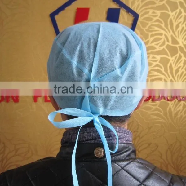 Disposable Nonwoven Surgical Cap, Doctor Cap, Nurse Cap With Tie on photo-2