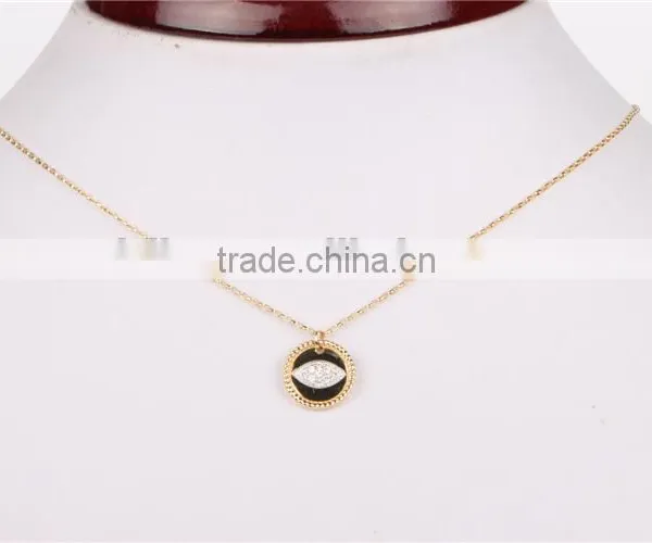 Cheap Jewellry Eyes Shape Pendant Small 925 Silver Pendant With Black and White Enamel Pendant photo-3