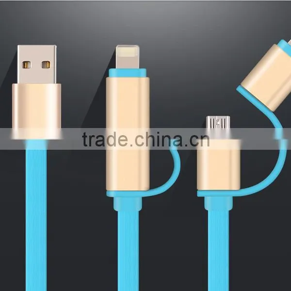 Fast Charging OEM 2in1high Quality Usb Charging Data Cable for Mobile Phone photo-4