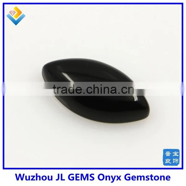 Semiprecious Natural Black Oval Agate photo-2