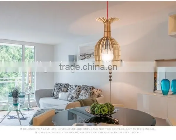 Wooden LED Pendant Light JK-8005B-33 Wooden Restaurant Pendant Lighting E27 Lampholder photo-4