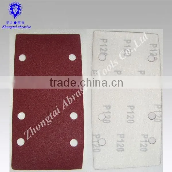 Manfacture OEM Abnormal Shape Red Aluminium Oxide Sand Paper photo-3