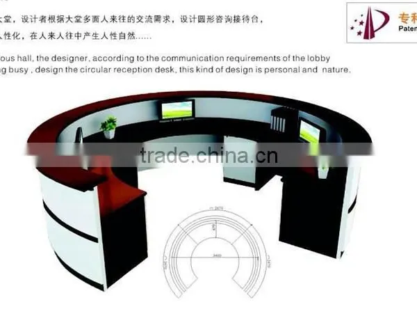 Long and Big Modern Salon Reception Desk photo-5