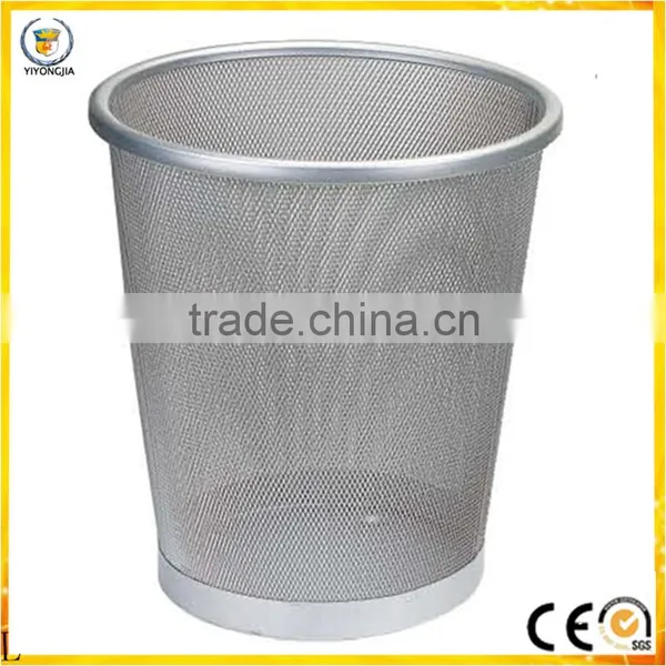 Office Waste Paper Bin Metal Mesh Trash Bin Indoor Dustbin photo-2